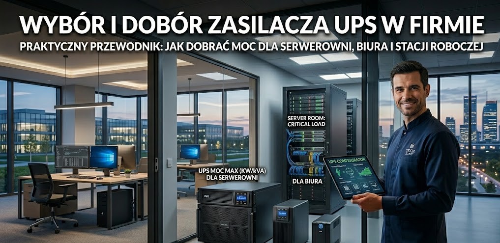 UPS w firmie – jak dobrać moc zasilacza awaryjnego do serwerowni, biura i stacji