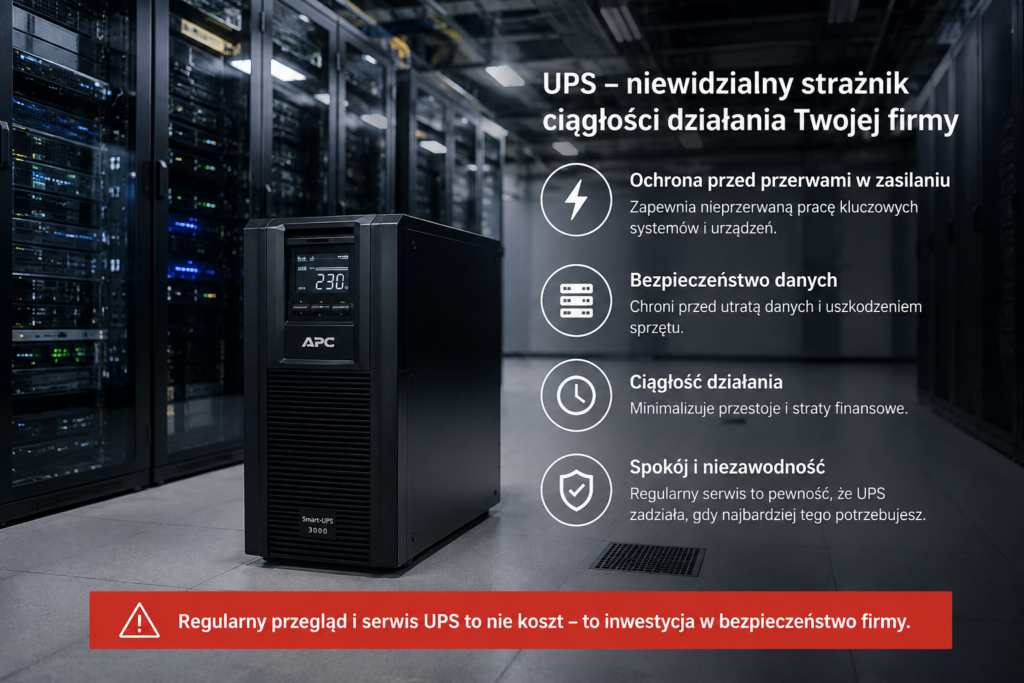 Przegląd i serwis UPS-ów w firmie – co sprawdzać, jak często i dlaczego to krytyczne?