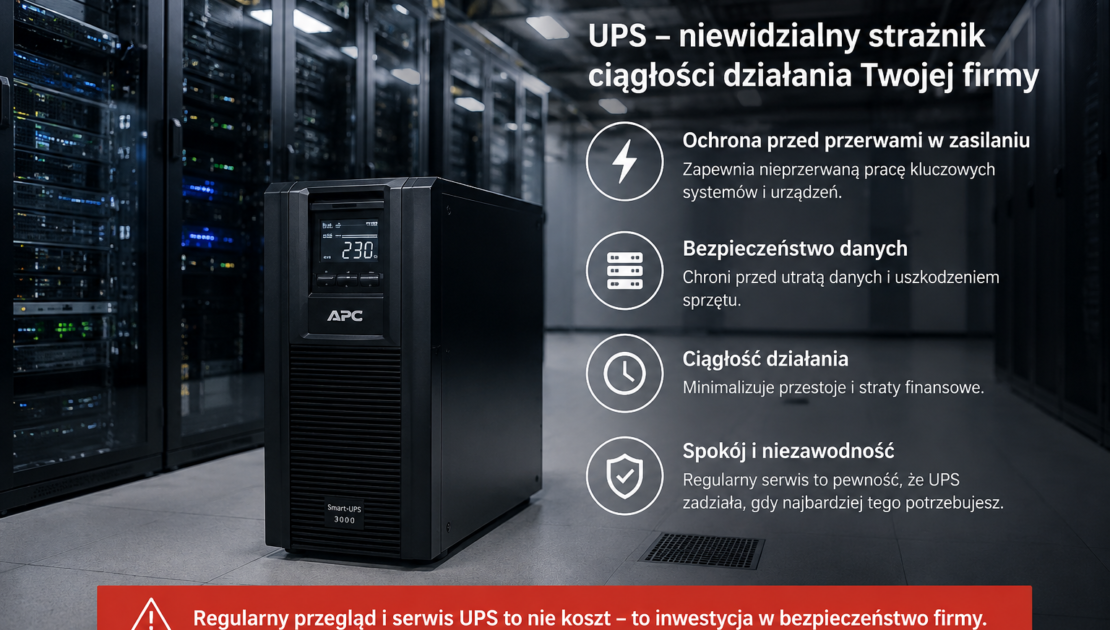 Przegląd i serwis UPS-ów w firmie